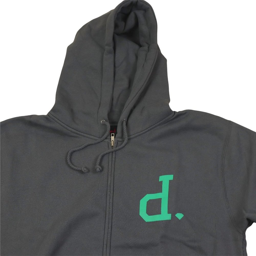 Diamond Supply Co full zip inner fleece dark gray hoodie sweatshirt - Picture 2 of 4